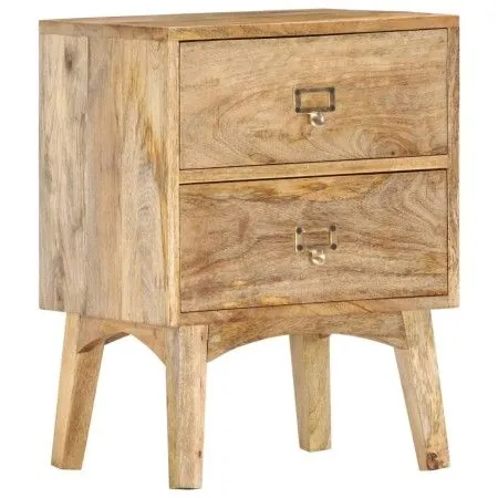 Mesita de noche de madera maciza de mango 40x35x55 cm de vidaXL, Mesitas de noche - Ref: Foro24-286464, Precio: 130,51 €, Des...