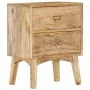 Mesita de noche de madera maciza de mango 40x35x55 cm de vidaXL, Mesitas de noche - Ref: Foro24-286464, Precio: 130,51 €, Des...