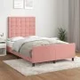Pink velvet bed frame with headboard 120x200 cm by , Beds and slatted bases - Ref: Foro24-3125994, Price: 177,85 €, Discount: %