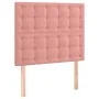 Pink velvet bed frame with headboard 120x200 cm by , Beds and slatted bases - Ref: Foro24-3125994, Price: 177,85 €, Discount: %