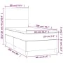 Boxspringbett mit blauer Stoffmatratze 80x200 cm von , Betten und Lattenroste - Ref: Foro24-3141575, Preis: 354,19 €, Rabatt: %