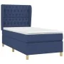 Box spring bed with blue fabric mattress 90x190 cm by , Beds and slatted bases - Ref: Foro24-3128731, Price: 360,10 €, Discou...