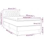 Box spring bed with blue fabric mattress 90x200 cm by , Beds and slatted bases - Ref: Foro24-3140271, Price: 298,25 €, Discou...
