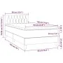 Cama box spring con colchón terciopelo rosa 90x190 cm de , Camas y somieres - Ref: Foro24-3141460, Precio: 317,90 €, Descuent...