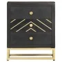 Solid black and gold mango wood nightstand 40x30x50cm by vidaXL, Nightstands - Ref: Foro24-286517, Price: 159,45 €, Discount: %