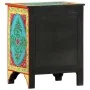 Mesita de noche pintada a mano madera maciza mango 40x30x50 cm de vidaXL, Mesitas de noche - Ref: Foro24-286158, Precio: 150,...