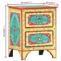 Mesita de noche pintada a mano madera maciza mango 40x30x50 cm de vidaXL, Mesitas de noche - Ref: Foro24-286158, Precio: 150,...