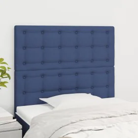 Headboards 2 units of blue fabric 80x5x78/88 cm by , Headboards and footboards - Ref: Foro24-3116746, Price: 66,45 €, Discoun...