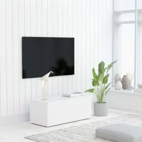 Mueble para TV madera contrachapada blanco 80x34x30 cm de vidaXL, Muebles TV - Ref: Foro24-801859, Precio: 59,99 €, Descuento: %