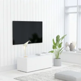 Weißer TV-Schrank aus Sperrholz, 80 x 34 x 30 cm von vidaXL, TV-Möbel - Ref: Foro24-801859, Preis: 59,99 €, Rabatt: %
