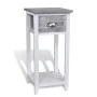 Gray and white 1-drawer bedside table by vidaXL, Nightstands - Ref: Foro24-242038, Price: 49,57 €, Discount: %