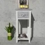 Gray and white 1-drawer bedside table by vidaXL, Nightstands - Ref: Foro24-242038, Price: 49,57 €, Discount: %