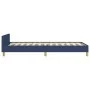 Bed frame with blue fabric headboard 100x200 cm by , Beds and slatted bases - Ref: Foro24-3125363, Price: 135,93 €, Discount: %