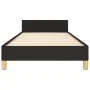 Bed frame with black fabric headboard 80x200 cm by , Beds and slatted bases - Ref: Foro24-3125335, Price: 139,17 €, Discount: %