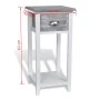 Gray and white 1-drawer bedside table by vidaXL, Nightstands - Ref: Foro24-242038, Price: 49,57 €, Discount: %