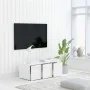 Weißer TV-Schrank aus Sperrholz, 80 x 34 x 30 cm von vidaXL, TV-Möbel - Ref: Foro24-801859, Preis: 60,14 €, Rabatt: %
