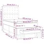 Box spring bed with blue fabric mattress 90x190 cm by , Beds and slatted bases - Ref: Foro24-3137443, Price: 345,32 €, Discou...