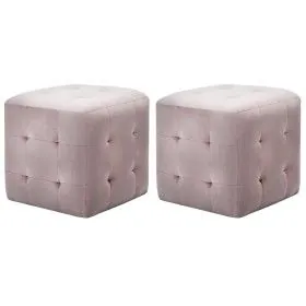 Two pink velvet bedside tables 30x30x30 cm by vidaXL, Nightstands - Ref: Foro24-249020, Price: 83,71 €, Discount: %
