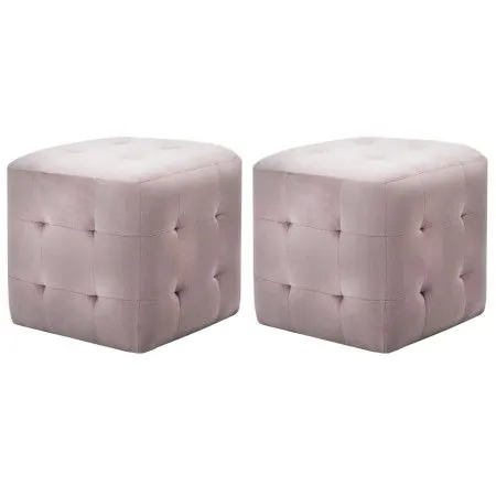 Nachttische 2 Stück rosa Samt 30x30x30 cm von vidaXL, Nachttische - Ref: Foro24-249020, Preis: 83,55 €, Rabatt: %