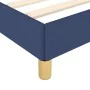 Estructura de cama con cabecero de tela azul 160x200 cm de , Camas y somieres - Ref: Foro24-3125395, Precio: 232,88 €, Descue...