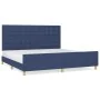 Bettrahmen mit blauem Stoffkopfteil 200x200 cm von , Betten und Lattenroste - Ref: Foro24-3125411, Preis: 226,25 €, Rabatt: %