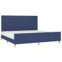 Bed frame with blue fabric headboard 200x200 cm by , Beds and slatted bases - Ref: Foro24-3125411, Price: 225,94 €, Discount: %