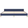 Bed frame with blue fabric headboard 200x200 cm by , Beds and slatted bases - Ref: Foro24-3125411, Price: 225,94 €, Discount: %
