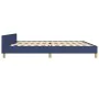 Bed frame with blue fabric headboard 200x200 cm by , Beds and slatted bases - Ref: Foro24-3125411, Price: 225,94 €, Discount: %