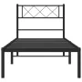 Bed frame with black metal headboard 75x190 cm by , Beds and slatted bases - Ref: Foro24-372267, Price: 64,19 €, Discount: %