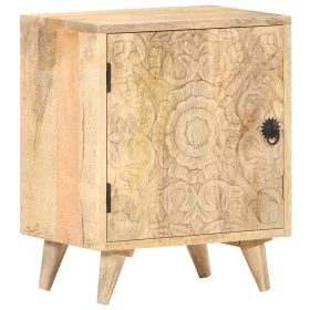Solid mango wood carved bedside table 40x30x50 cm by vidaXL, Nightstands - Ref: Foro24-320232, Price: 124,93 €, Discount: %