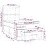 Box spring bed with blue fabric mattress 90x190 cm by , Beds and slatted bases - Ref: Foro24-3136883, Price: 366,64 €, Discou...