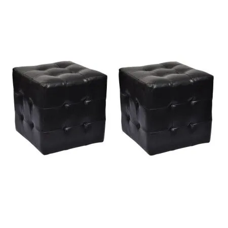 Black cube stools by vidaXL, Nightstands - Ref: Foro24-60740, Price: 75,96 €, Discount: %