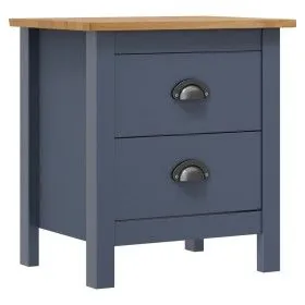 Hill bedside table solid gray pine wood 46x35x49.5 cm by vidaXL, Nightstands - Ref: Foro24-288905, Price: 66,08 €, Discount: %