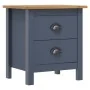 Mesita de noche Hill madera maciza de pino gris 46x35x49,5 cm de vidaXL, Mesitas de noche - Ref: Foro24-288905, Precio: 66,07...