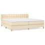 Box spring bed with cream fabric mattress 200x200 cm by , Beds and slatted bases - Ref: Foro24-3130622, Price: 550,80 €, Disc...