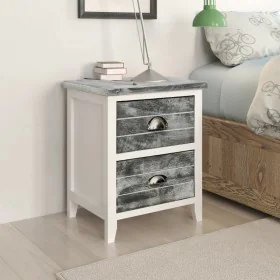 Mesitas de noche con cajones 2 unidades gris y blanco de vidaXL, Mesitas de noche - Ref: Foro24-242041, Precio: 71,24 €, Desc...