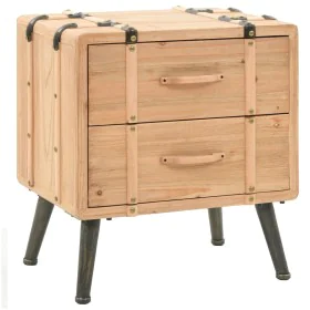 Solid fir wood bedside table 50x35x57 cm by vidaXL, Nightstands - Ref: Foro24-245771, Price: 123,00 €, Discount: %