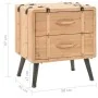 Nachttisch aus massivem Tannenholz 50x35x57 cm von vidaXL, Nachttische - Ref: Foro24-245771, Preis: 122,78 €, Rabatt: %