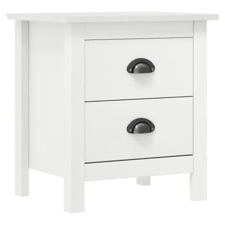 Hill solid white pine wood bedside table 46x35x49.5 cm by vidaXL, Nightstands - Ref: Foro24-288904, Price: 50,98 €, Discount: %