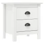 Hill solid white pine wood bedside table 46x35x49.5 cm by vidaXL, Nightstands - Ref: Foro24-288904, Price: 50,98 €, Discount: %