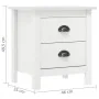 Hill solid white pine wood bedside table 46x35x49.5 cm by vidaXL, Nightstands - Ref: Foro24-288904, Price: 50,98 €, Discount: %