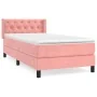 Boxspringbett mit rosa Samtmatratze 80x200 cm von , Betten und Lattenroste - Ref: Foro24-3131110, Preis: 288,94 €, Rabatt: %