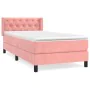 Cama box spring con colchón terciopelo rosa 80x200 cm de , Camas y somieres - Ref: Foro24-3131110, Precio: 288,94 €, Descuent...