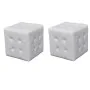 Taburetes cubo blancos de vidaXL, Mesitas de noche - Ref: Foro24-60739, Precio: 73,04 €, Descuento: %