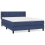 Cama box spring con colchón tela azul 140x190 cm de , Camas y somieres - Ref: Foro24-3130031, Precio: 448,80 €, Descuento: %