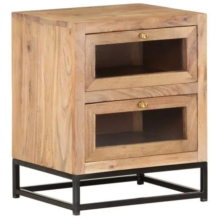 Solid acacia wood bedside table 40x30x50 cm by vidaXL, Nightstands - Ref: Foro24-323507, Price: 107,35 €, Discount: %