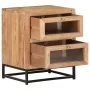 Mesita de noche de madera maciza de acacia 40x30x50 cm de vidaXL, Mesitas de noche - Ref: Foro24-323507, Precio: 106,04 €, De...