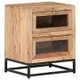 Mesita de noche de madera maciza de acacia 40x30x50 cm de vidaXL, Mesitas de noche - Ref: Foro24-323507, Precio: 106,04 €, De...