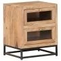Mesita de noche de madera maciza de acacia 40x30x50 cm de vidaXL, Mesitas de noche - Ref: Foro24-323507, Precio: 106,04 €, De...
