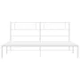 White metal bed frame with headboard 200x200 cm by , Beds and slatted bases - Ref: Foro24-372333, Price: 100,14 €, Discount: %